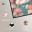 "Swans Together", reproduction d'art sur toile rose par Art Remedy, cadre noir, 10 x 15-705581609-705581605