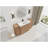 60'' Freestanding Bathroom Vanity with White Ceramic Sink, 2-Small Storage Cabinet, Soft-Close Door, Imitative Oak, KD-Packing, Plywood-1904246164