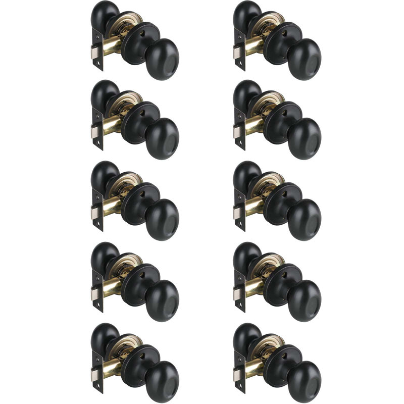 Bouton de porte classique sans clé avec rosette carrée