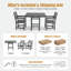 Ensemble repas d'extérieur avec table carrée et 2 fauteuils