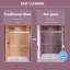 Porte de douche coulissante double sans cadre de 56 à 60 po x H 76 po avec verre transparent de 3/8 po (10 mm)