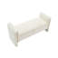 Banc de rangement rembourré avec accoudoirs Modern Cream Teddy
