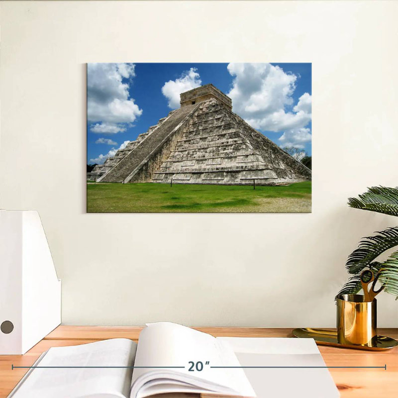 Ancient Mayan Temple, 8" H x 12" W