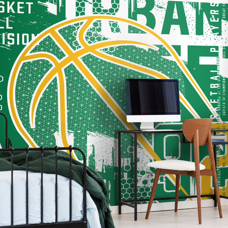 Pascoag Matte Wall Mural, 350cm L x 280cm W, Green
