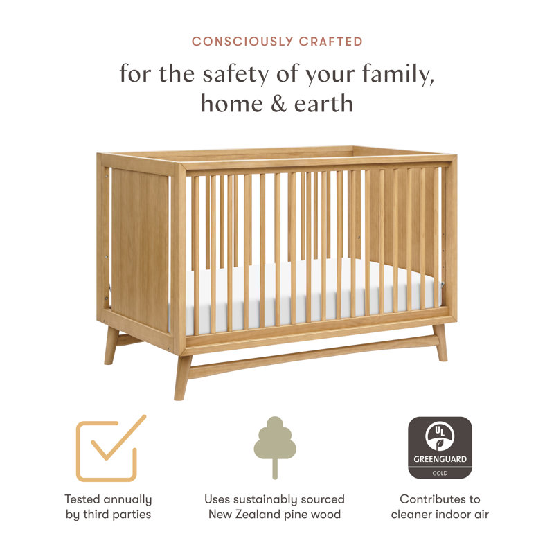 Peggy 3-in-1 Convertible Crib, Honey