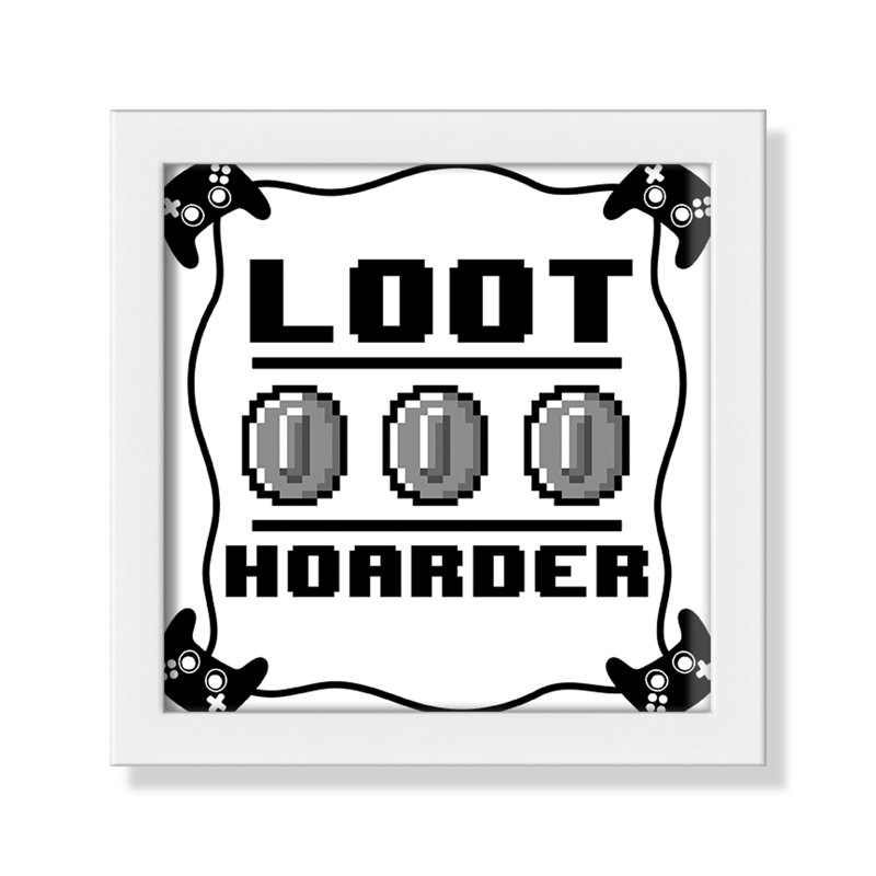 Impression sur papier Loot Hoarder Kids, H 9 po x l 9 po x P 1,19 po, Encadré de boîte blanc