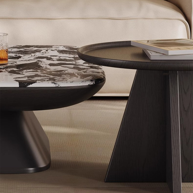 Table basse carrée italienne en pierre supercristalline