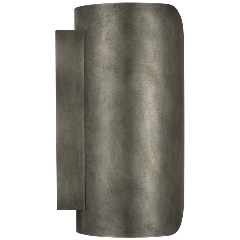 Anne-Marie Barton Armise 18" Sconce with Alabaster, 14" H x 7" W x 7.75" D, Mottled Pewter