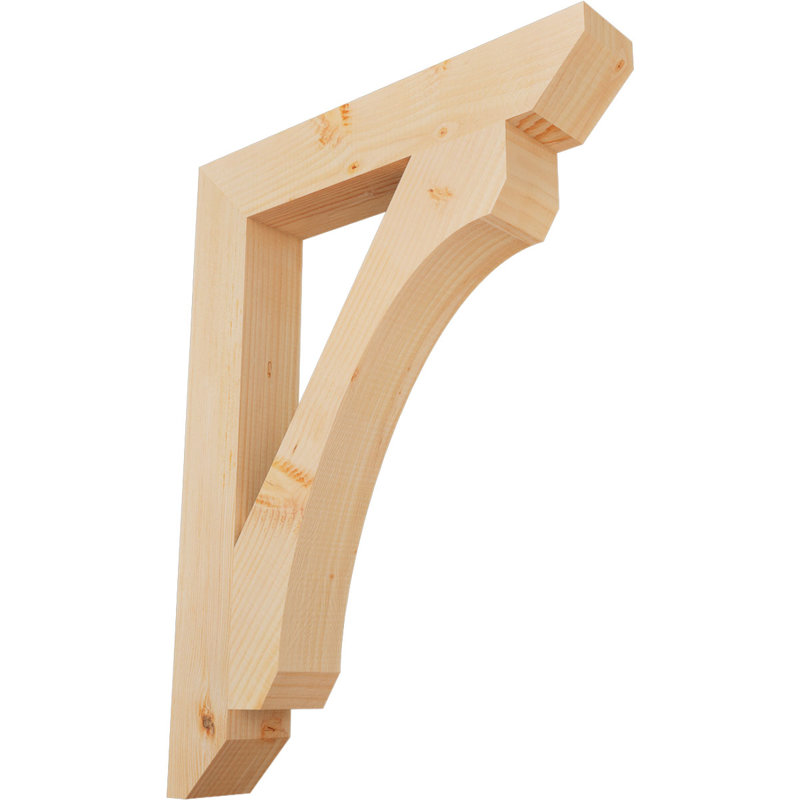 Support en bois / corbeau, Douglas (lisse), H 32 po x l 3,5 po x P 24 po