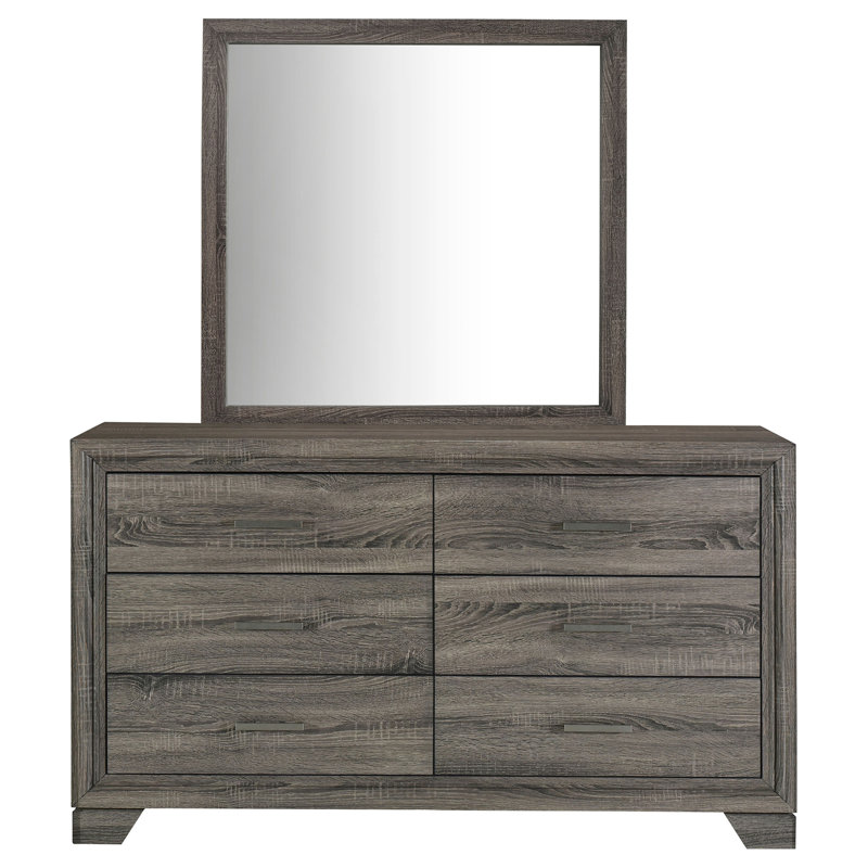 Commode 6 tiroirs avec miroir