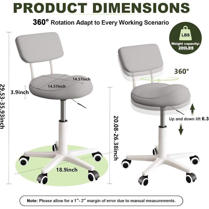 Industrial Stool, Grey