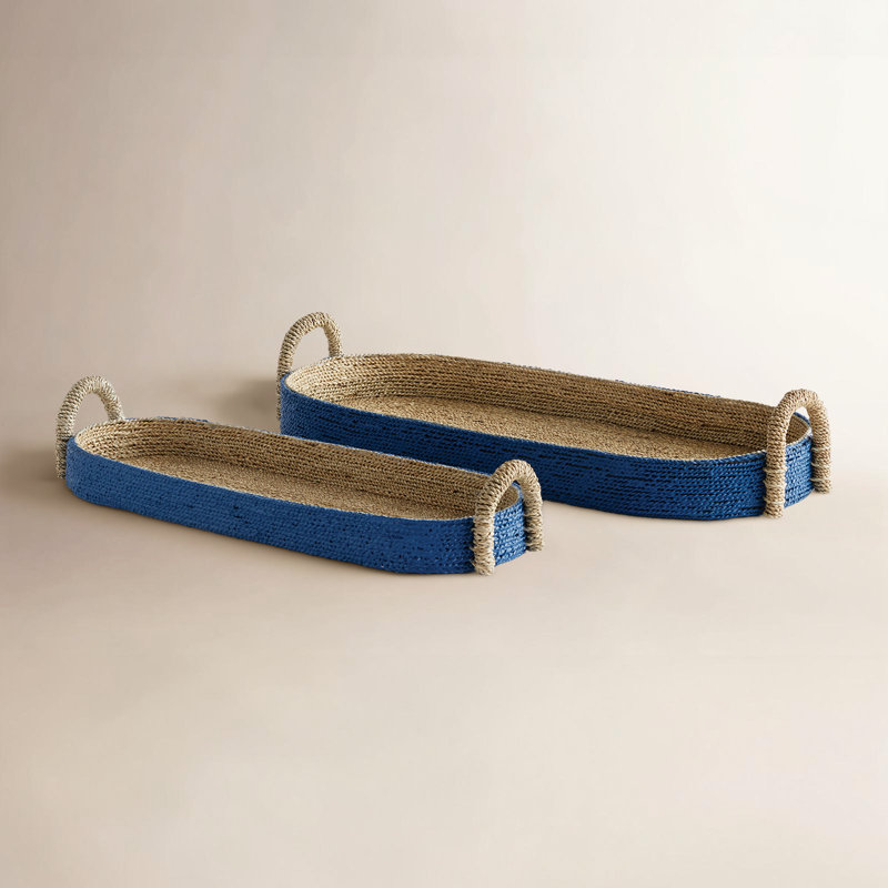 Tiana Seagrass Baskets, Long Oval