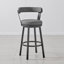 Tabouret de bar avec repose-pieds en métal et similicuir Annaliisa-580028822-580028826-580750905