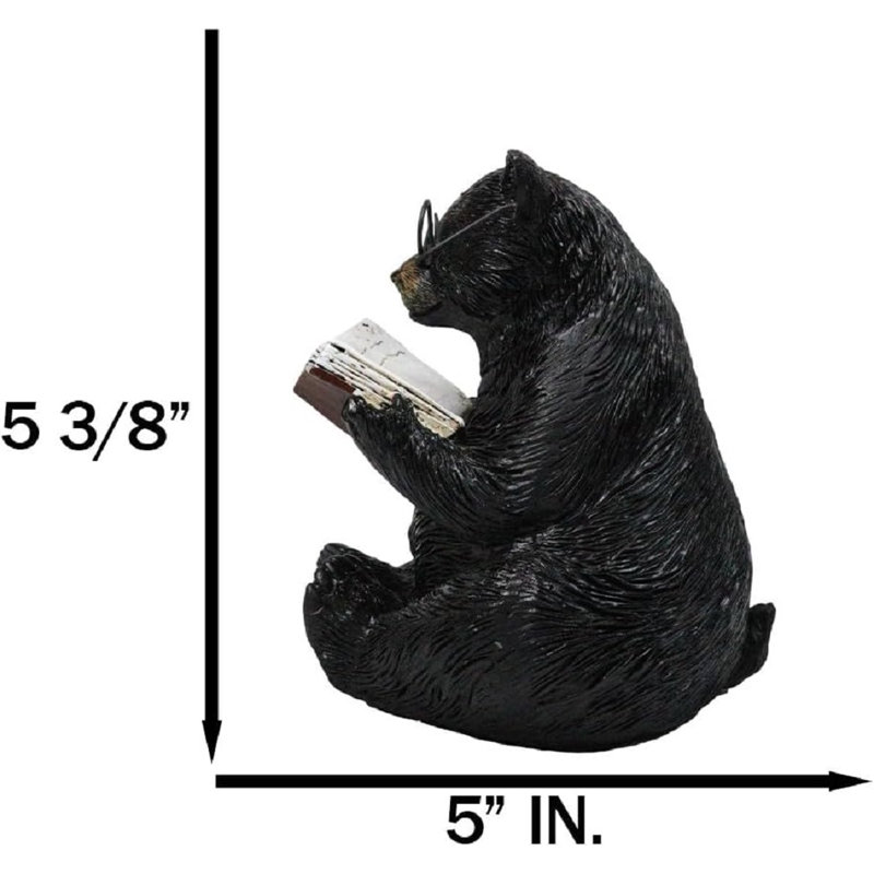 Figurine livre de lecture rustique forêt