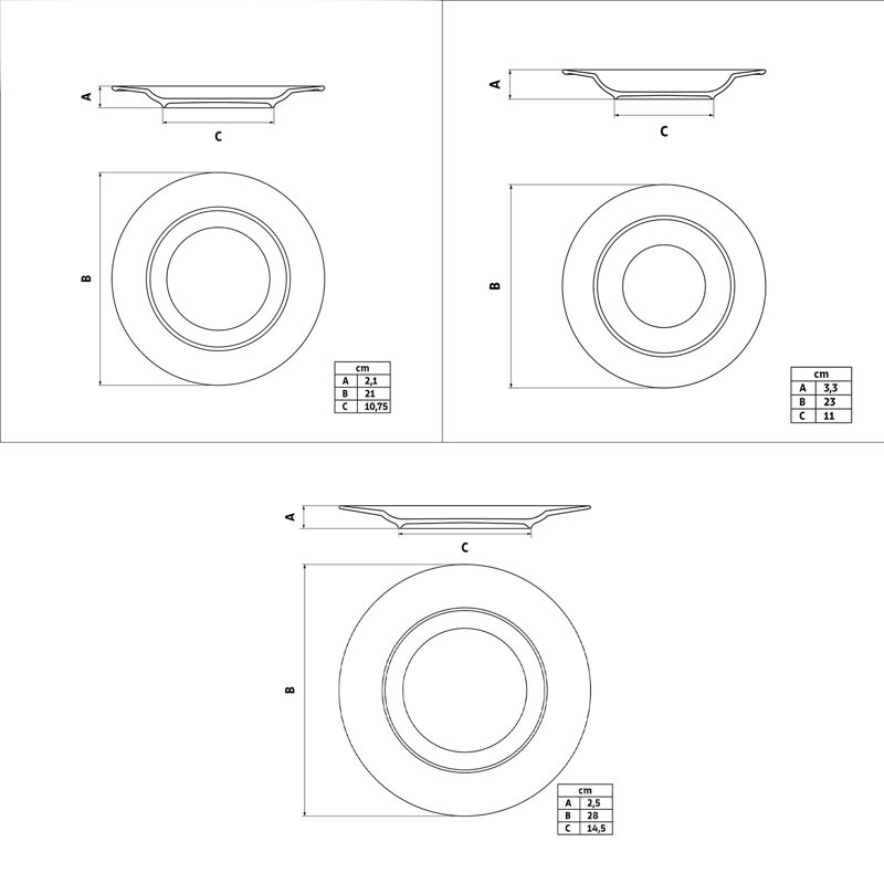 12 Piece Porcelain Dinnerware Set - Service for 4