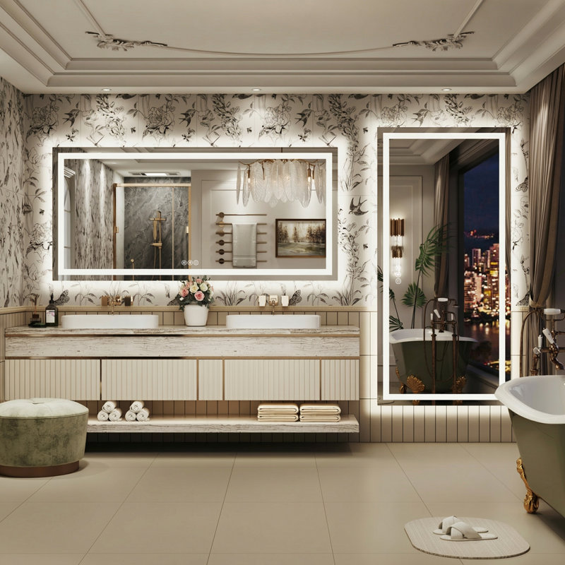 Miroir de salle de bain Lunara, 72 po x 36 po