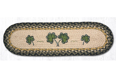 Earth Rugs ST-OP-116 Shamrock Oval Stair Tread 27"x8.25"