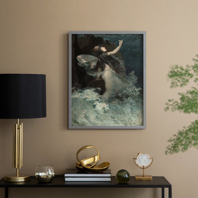 «Vintage Portrait Print», reproduction encadrée livrée en bois massif