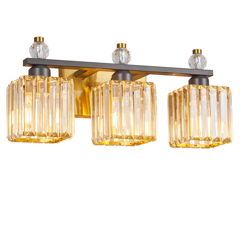 Kyneisha Bathroom Vanity Lamp Modern Crystal Vanity Lamp Bathroom Light Fixture Mirror Crystal Bathroom Vanity Lighting Fixture