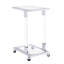 Table d'appoint en verre avec plateau en acrylique pour le salon - Table d'appoint moderne, verre trempé de 5 mm, montage facile, plateau verrouillable en forme de C, style carré pour chambre et balcon, facile à nettoyer, design mobile