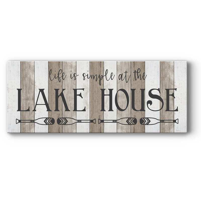 " Simple At The Lake House ", 24" H x 60" W x 1.5" D
