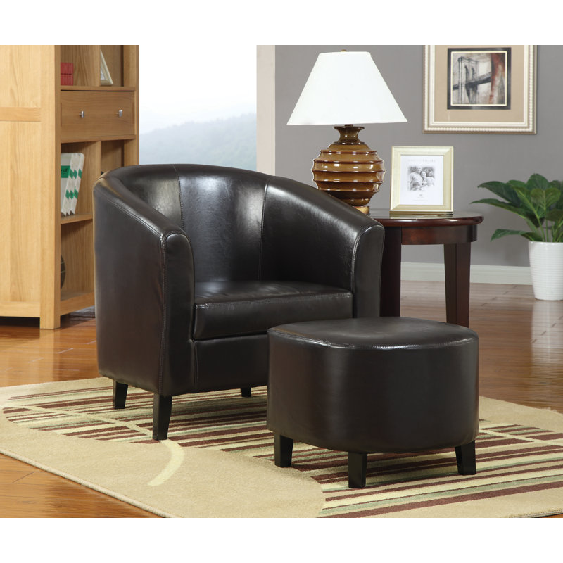 Fauteuil demi-tonneau avec repose-pieds 29,5 po Adonica