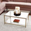 Table basse rectangulaire en verre