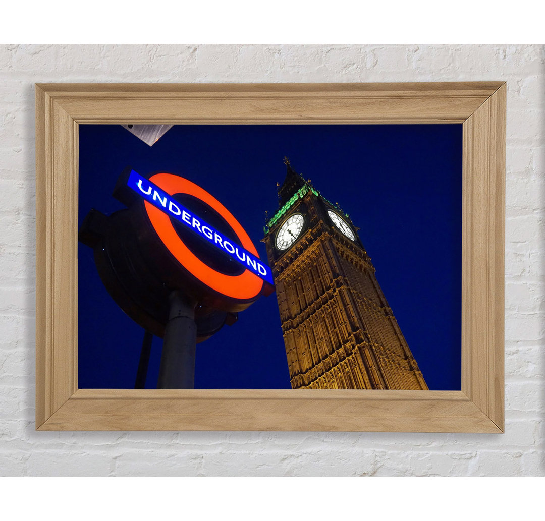 Big Ben Underground - Einzelner Bilderrahmen Kunstdrucke