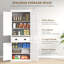 Garde-manger de 72 po, grande armoire de rangement, armoire autoportante avec tiroir, portes et tablettes réglables