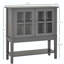 Buffet 2 portes en verre avec tablettes réglables-1987887974