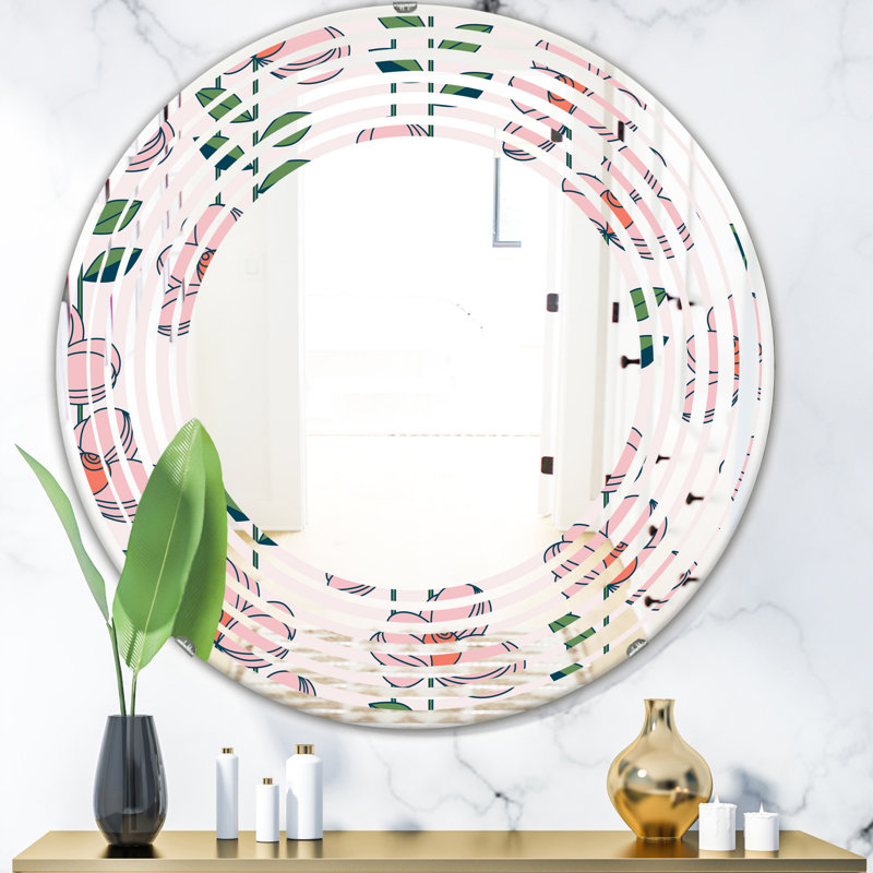 Miroir mural Floral Botanical, 23,6 po x 23,6 po