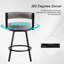 Tabouret de comptoir pivotant H 26,6 po Ayala-1630852333