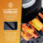 Tower T843094 Round Air Fryer Tray with Divider, Circular Reusable Silicone Liner Accessory