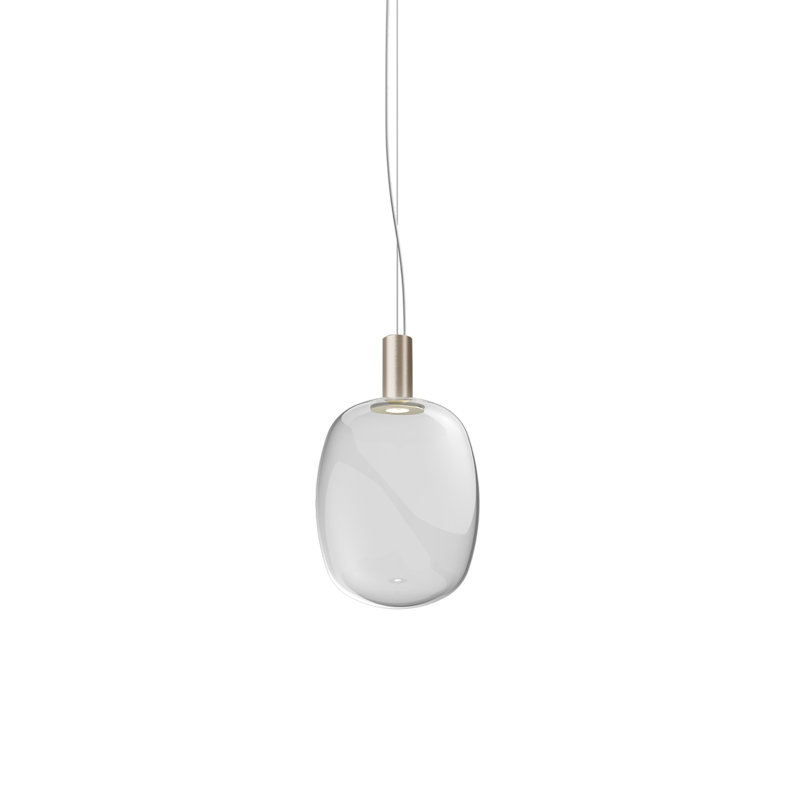Riflesso Suspension G Crystal Transparent Matt Copper 2 L3210 Ul, 97" H x 11" W x 11" D, Crystal Transparent, Matte Gold