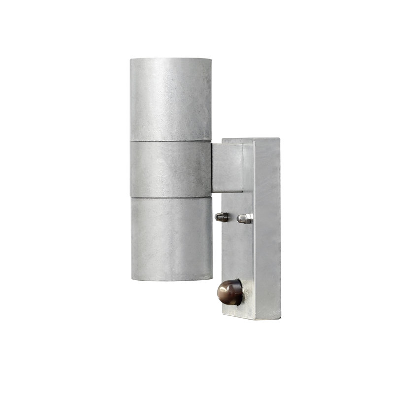 Modena 2 - Bulb 20cm H Outdoor Armed Sconce, Raw Galvanised Steel