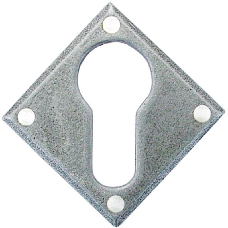 Diamond Euro Escutcheon Rosette, Pewter