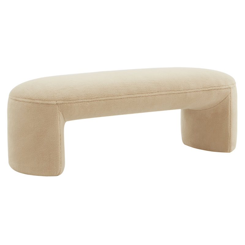Banc rembourré Torrance, Sherpa brun clair