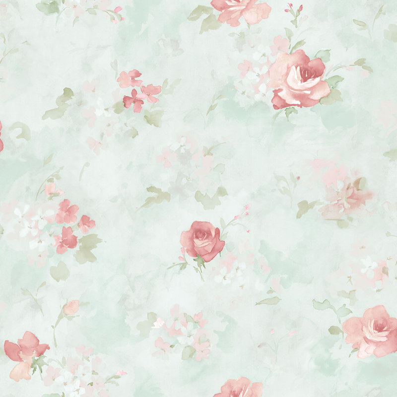Garretson 10m x 52.8cm Wallpaper Roll, Pink/Green