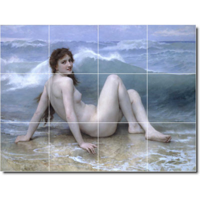 24" x 18" Ceramic Painting Decorative Mural Tile 6" x 6"