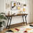 Industrial Console Table Behind Couch with 2-Tier Storage Shelf