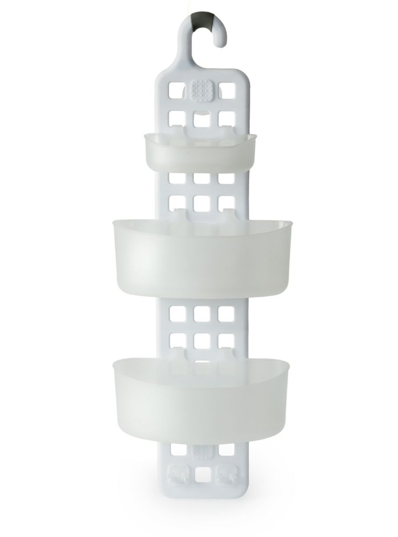 Adjustable Plastic Hanging Shower Caddy - Slate