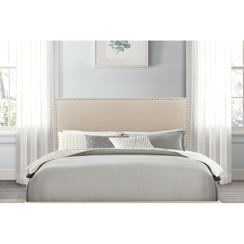 Tête de lit tapissier, Beige, Très grand