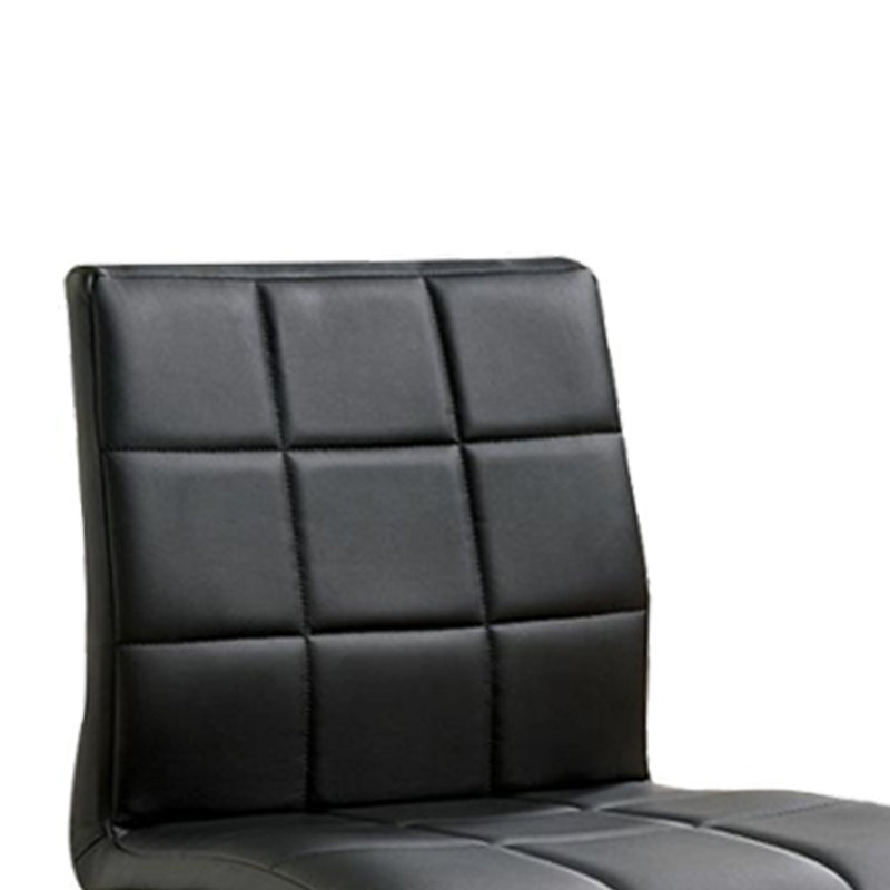 Petrisevac 19'' H Faux Leather Upholstered Metal Side Chair, Black