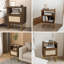 Table de chevet en rotin avec tiroir de rangement, table de chevet de ferme avec tablette ouverte, petite table d'appoint Boho moderne pour la chambre à coucher et le salon