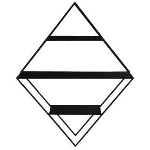 3 Piece Triangle Metal Accent Shelf