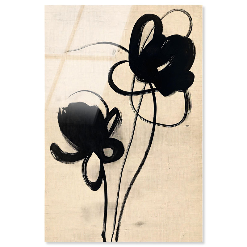 Décoration murale Florals in the Minimal I par Art Remedy, prête à être accrochée, H 15 po x l 10 po