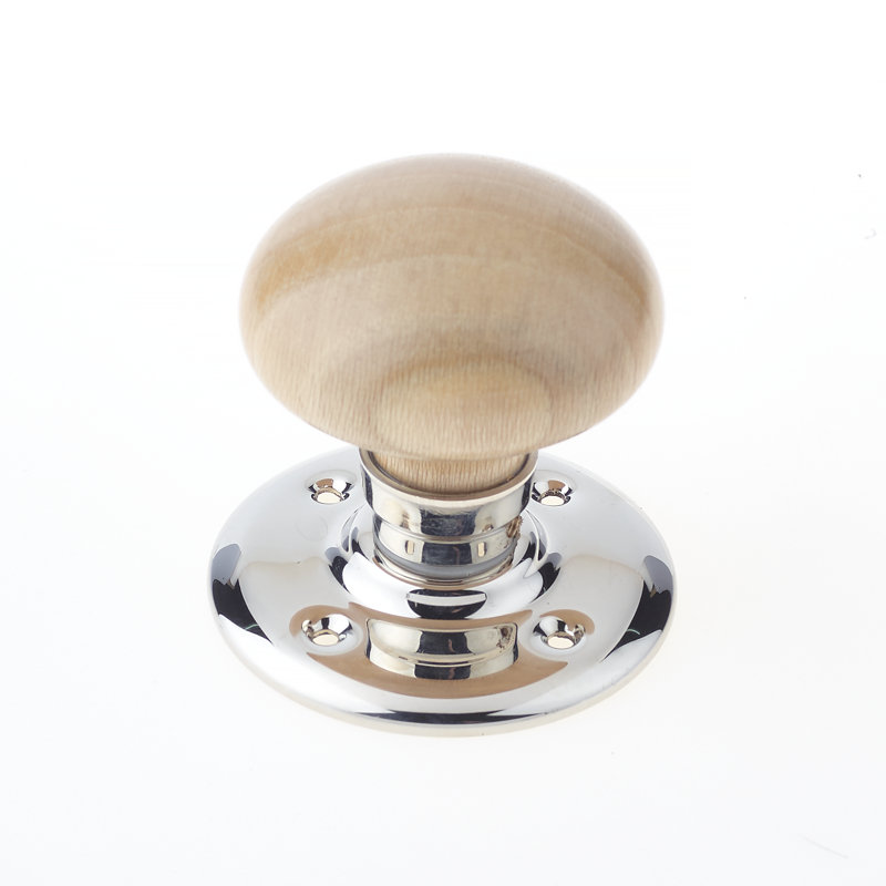 Passage Door Knob, Polished Nickel