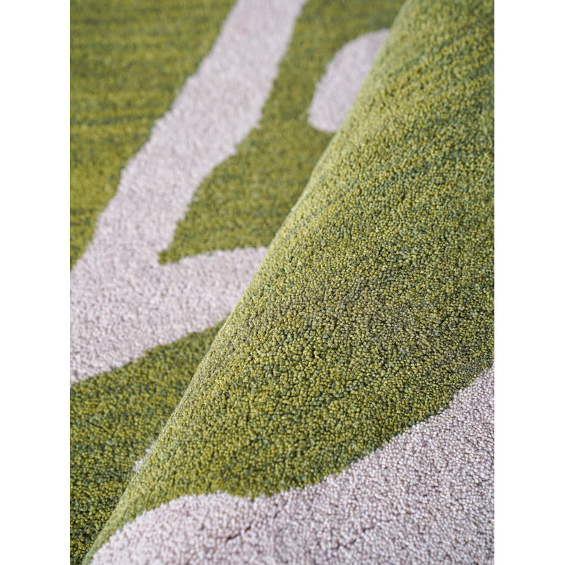 Rhoda Hand Tufted Wool Eco-Friendly Area Rugs - Beige Green Color | Floral Design | Area Rugs for Living room, Bedroom