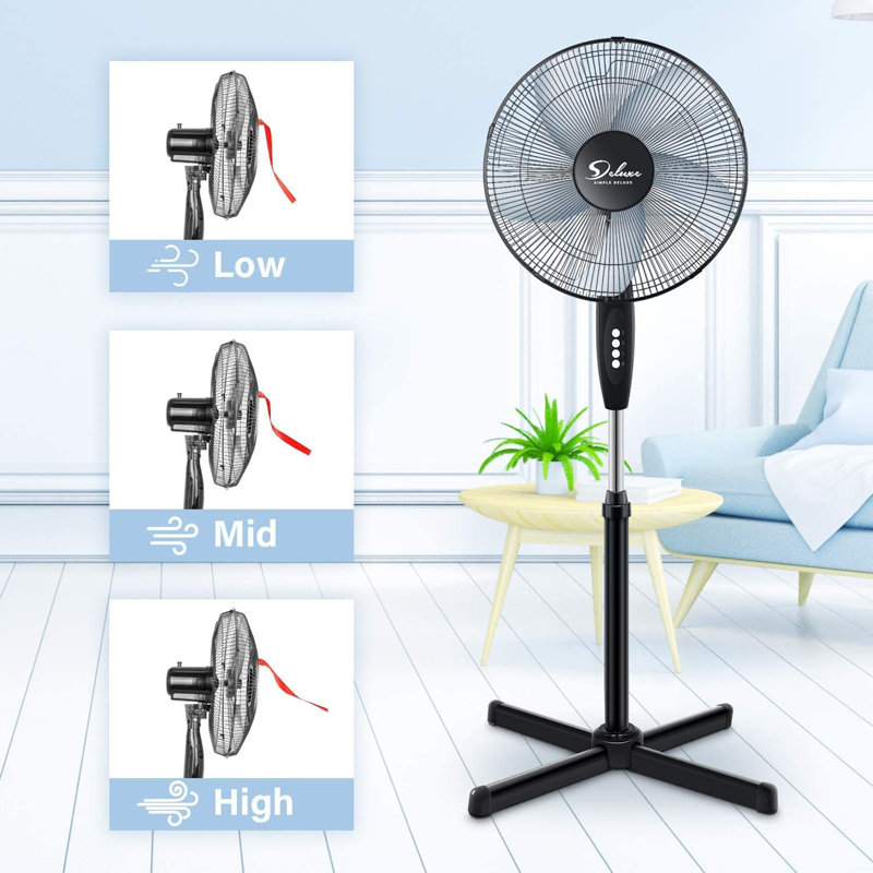 Simple Deluxe Oscillating Pedestal/Standing Fan