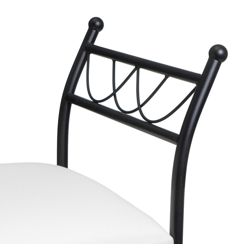Arand Cotton Upholstered Bench, Black/White